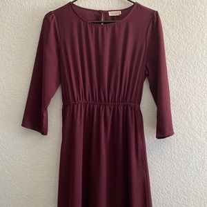 Roolee High low Plum Wrap Dress Size S